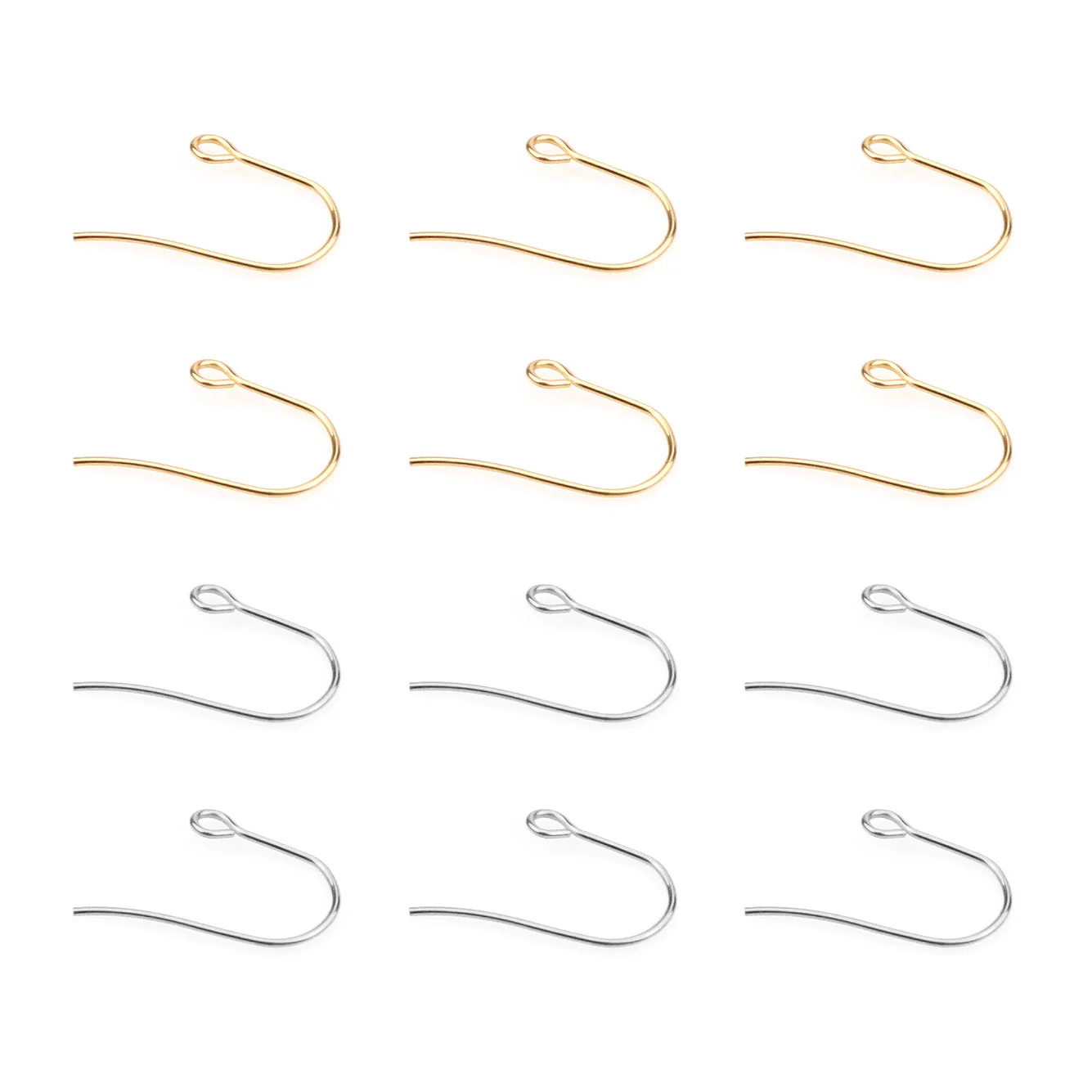 50pcs High Quality 316 Stainless Steel Earrings Earwire Clasps Hooks Base for DIY Jewelry Making Earring Findings Accessories