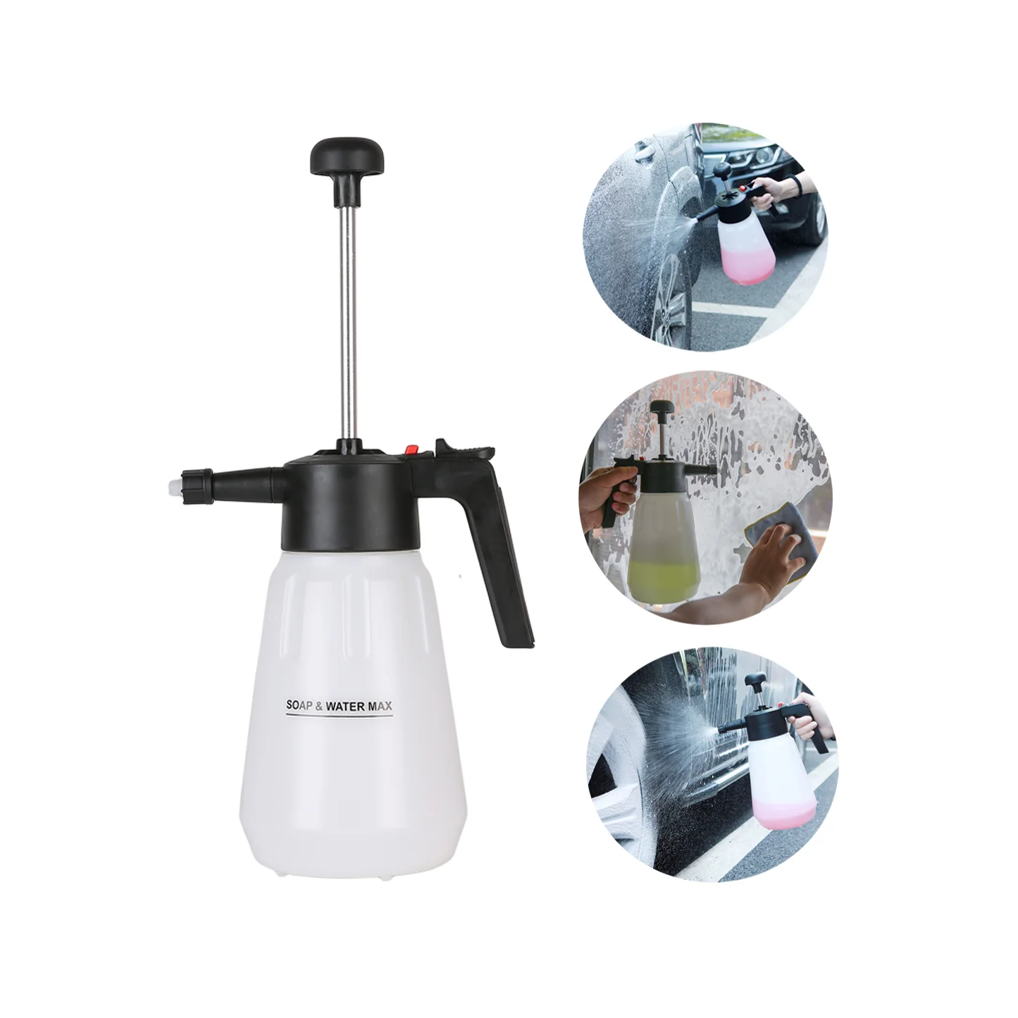 Multifunctional Foam Sprayer Adjustable Nozzle Handheld Pressure Sprayer  for Household Kitchen Bathroom Car Wash Cleaning