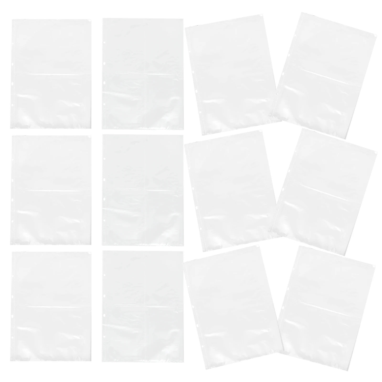 

40pcs File Folder Inner Cores 20 A3 10 A4 10 A5 Clear Sheet Protectors Plastic Sleeves Reusable Document Photo Storage Binder