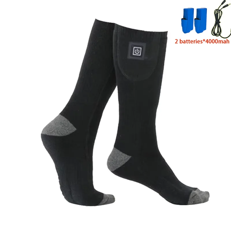Electric Heating Socks Rechargeable Battery Powered Warm Thermal Socks for Men Women Winter Outdoor Sports Skiing Hiking