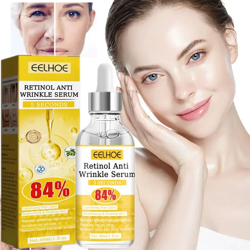 Retinol Anti-Aging Lifting Firming Face Serum Fade Fine Lines Wrinkle Remover Anti-Puffiness Skin Care Cosmetics