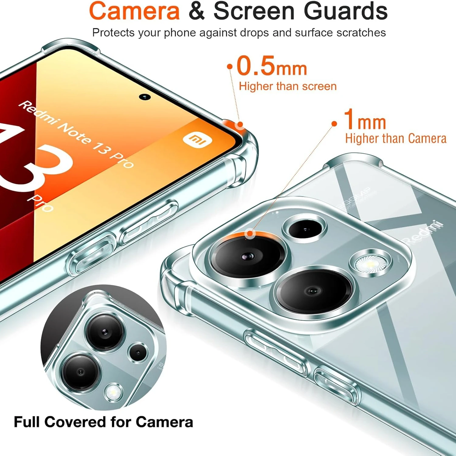 Four-Corners Shockproof TPU Case for Xiaomi Redmi Note 13 Pro 5G Note 13 Pro+ Plus Protective Cover Clear Capa Fundas Coque image 3