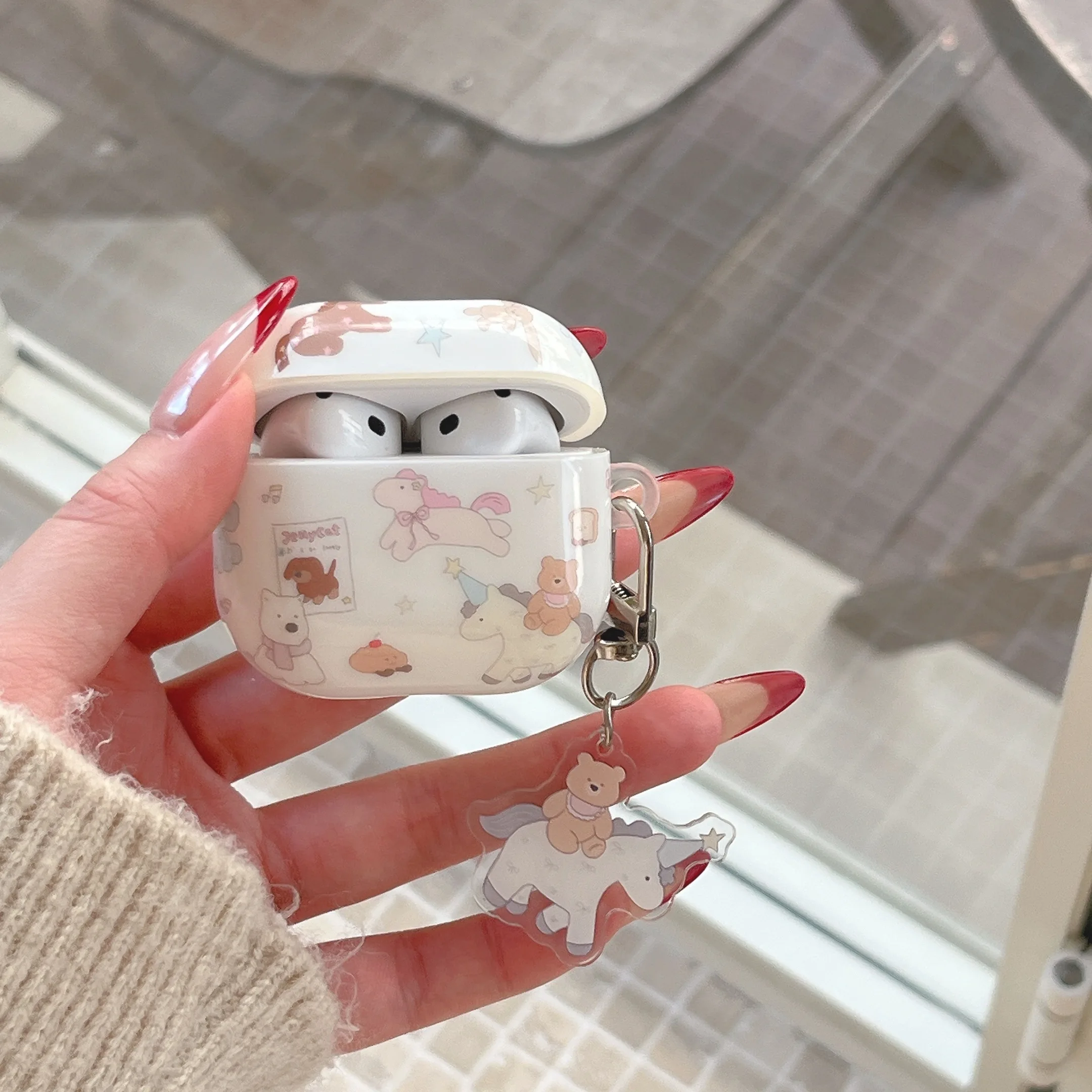 

Cartoon Cat Kitten Case for Apple AirPods 4 Silicone Earphone Charging Case for AirPods Pro 2 Cover Keyring for AirPods 3 2 1