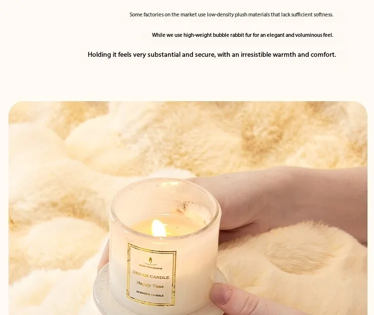 وسائد غرفة المعيشة للأريكة المخملية على شكل أرنب مختارة بعناية لخريف وشتاء وسائد أريكة سميكة وظهر #4