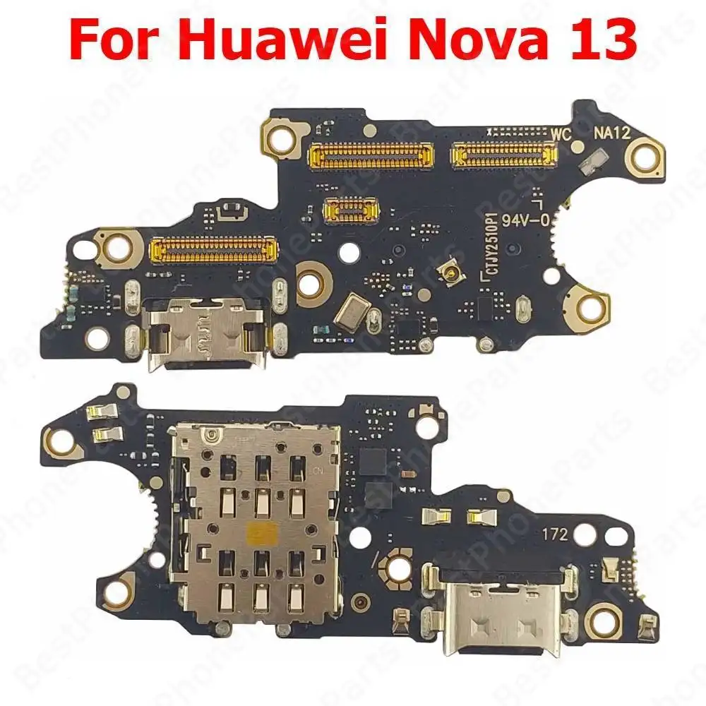 placa-de-carga-para-huawei-nova-13-nova13-conector-usb-da-porta-de-carregamento-com-leitor-de-cartao-sim-placa-dock-pcb-pecas-de-reposicao-para-celular