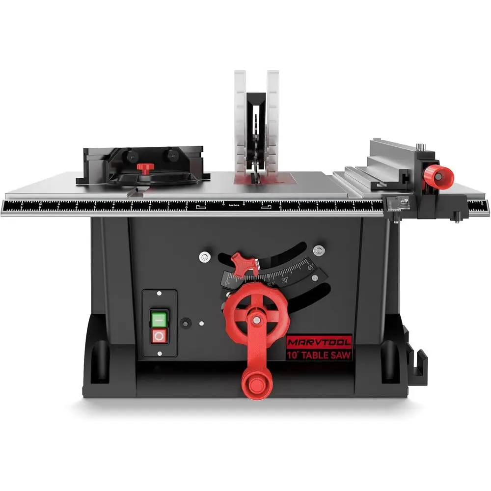 

10-Inch 36T 4600RPM Portable Table Saw with 90° and 0-45° Cutting Angles for Woodworking and DIY Furniture Projects