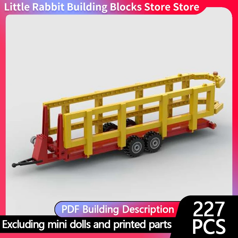 City Car Model MOC Building Bricks Classic Farm Hay Bale Loader Modular Technology Children Holiday Gifts Assemble Toys Suit