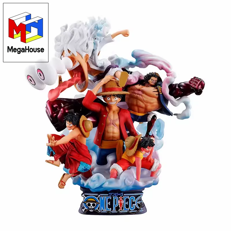 Original MegaHouse DX ONE PIECE LOGBOX RE BIRTH 02 Gear Five Nika Luffy  Anime Figure Toys Model Collection Gift