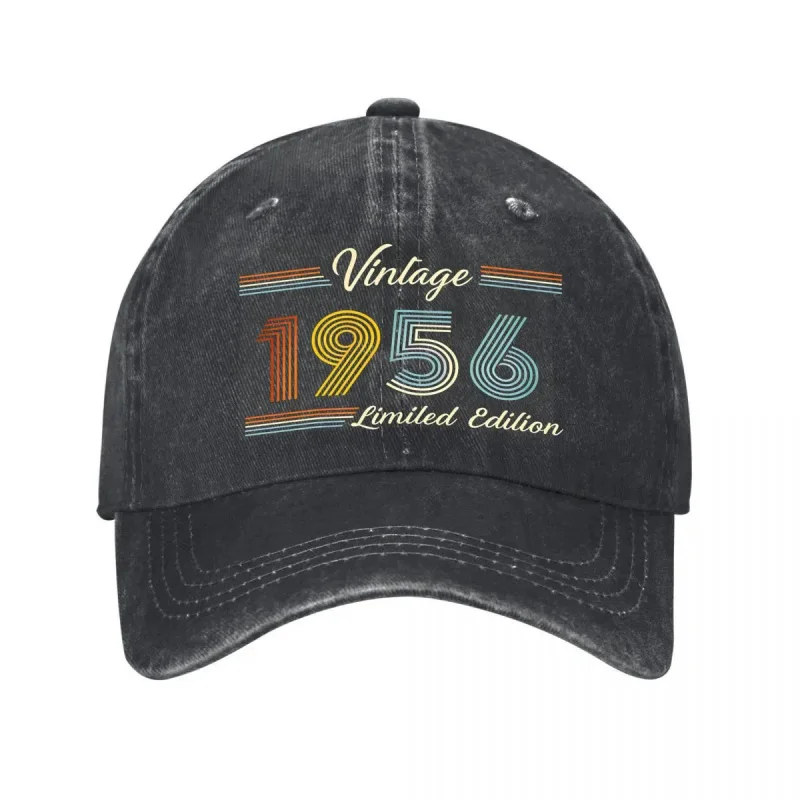 Vintage 1956 Limited Edition Baseball Cap – Adjustable Neutral 1956 Printed Cap for Parties Birthday