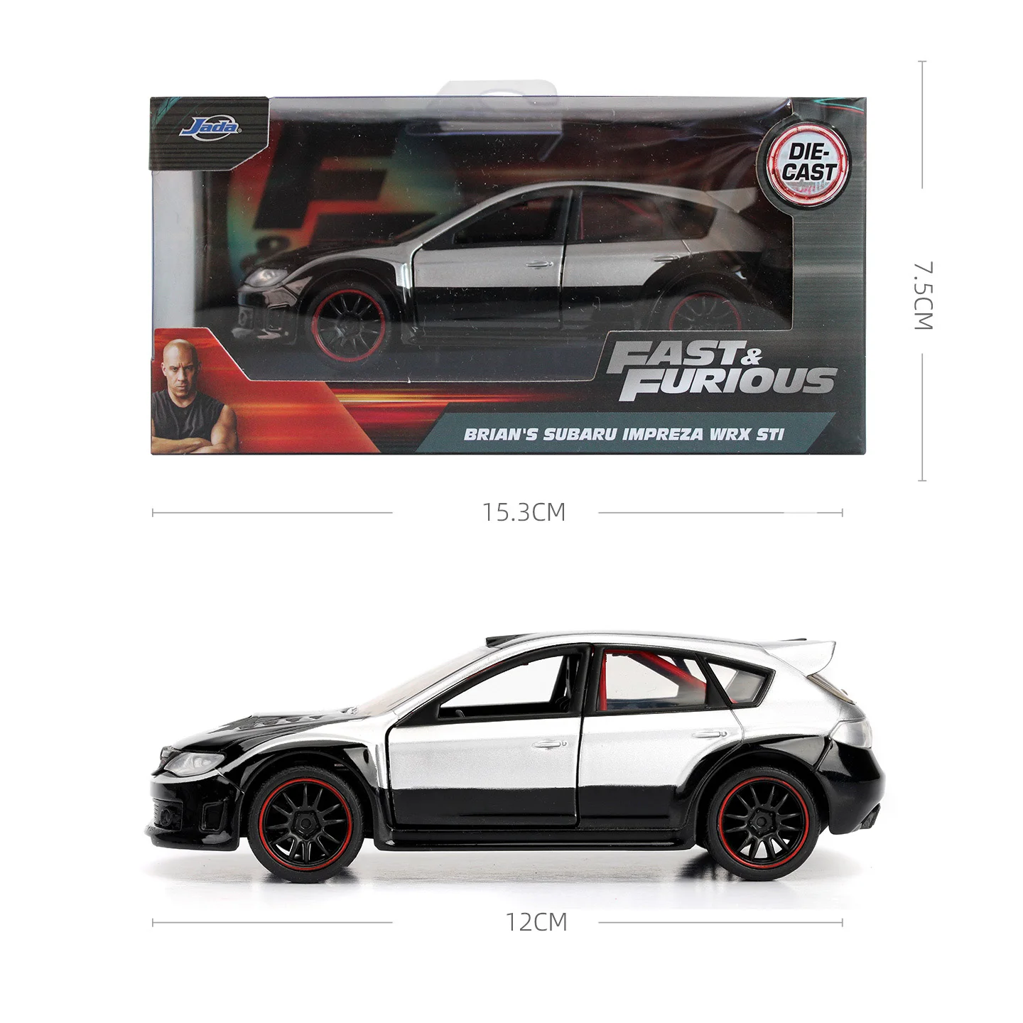 JADA Fast & Furious Subaru Impreza WRX STI Hatchback 1:32 Die-Cast Model - Iconic Hatchback Franchise with Opening Doors JD98507 view 6