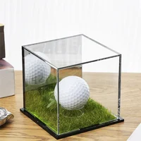 RTSHE-Visrina de pelotas de golf, vitrina cuadrada de pelotas de golf, caja conmemorativa, caja de almacenamiento con espejo acrílico