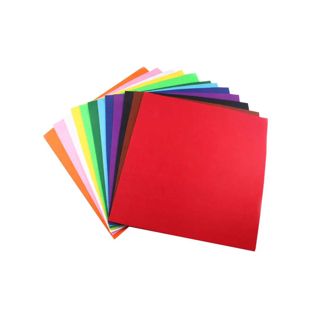 

40 pcs Nonwoven Fabric Sheet 15X15Cm Bright Reusable Craft Material For Diy Kids Projects Festival Decor Hair Bows Handbags
