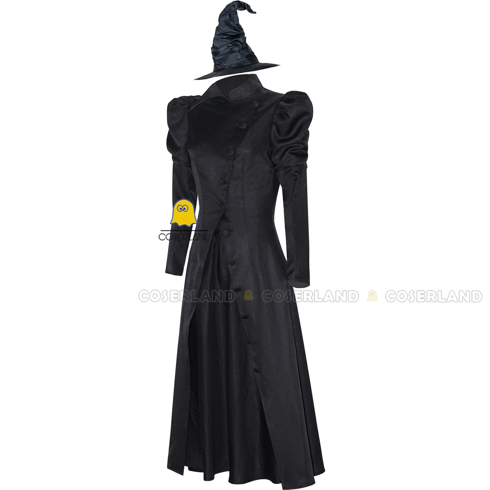 2024 Movie Wicked Elphaba Thropp Cosplay Costume Black Witch Dress Hat Uniform Wicked Witch of The West Halloween Party Women