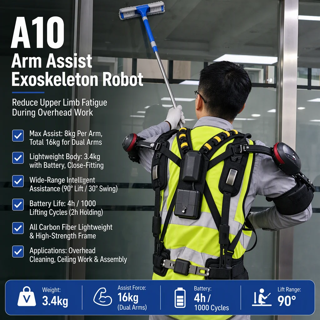 AA EXO TECH Enhanced Aluminum Arm Strength Mobile Wearable Industrial Upper Body Exoskeleton Security For Secure Handling