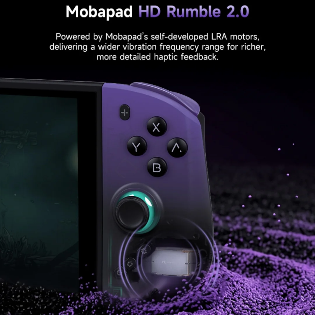 MOBAPAD M12 Pro Split 9-Axis Motion Controller for Nintendo Switch 2 TMR Glide Joysticks HD 2.0 Wide-Frequency LRA Vibration