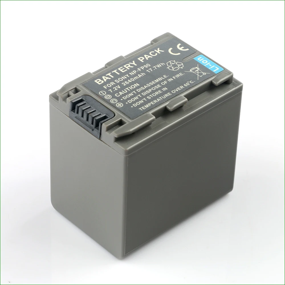 Per Sony NP-FP90 2640mAh Batteria agli ioni di litio ad alta capacità compatibile con DCR-HC19E DCR-HC18E DCR-HC17E DCR-HC16E DCR-DVD905E
