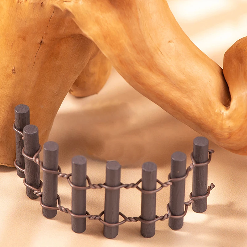 Clôture en bois pour maison de poupée, 1 pièce, micropaysage, accessoires pour la maison, petite clôture, artisanat en bois, décoration de jardin Miniature pour la maison