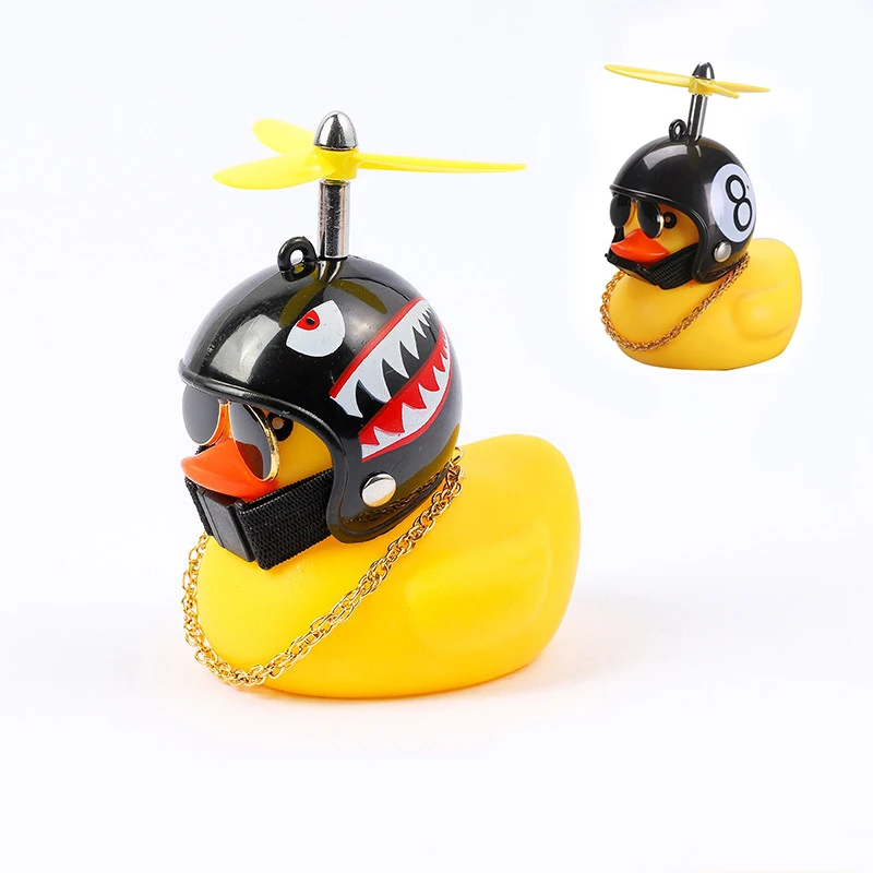 

Bicycle Horn Cute Little Yellow Duck Night Warning Light Children's Rubber Duck Toy Mountain Bike Scooter Lights Decoration