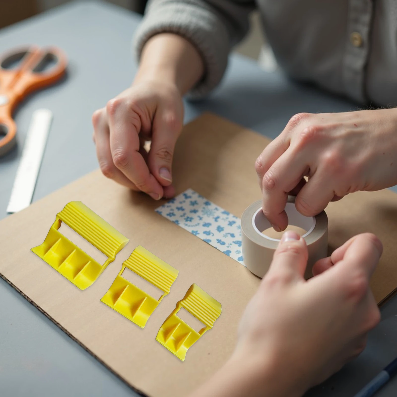 

3 шт. портативный диспенсер для ленты, многоцелевой маленький чехол для ленты, многоразовый милый инструмент для резки ленты для домашней студии, использования на открытом воздухе