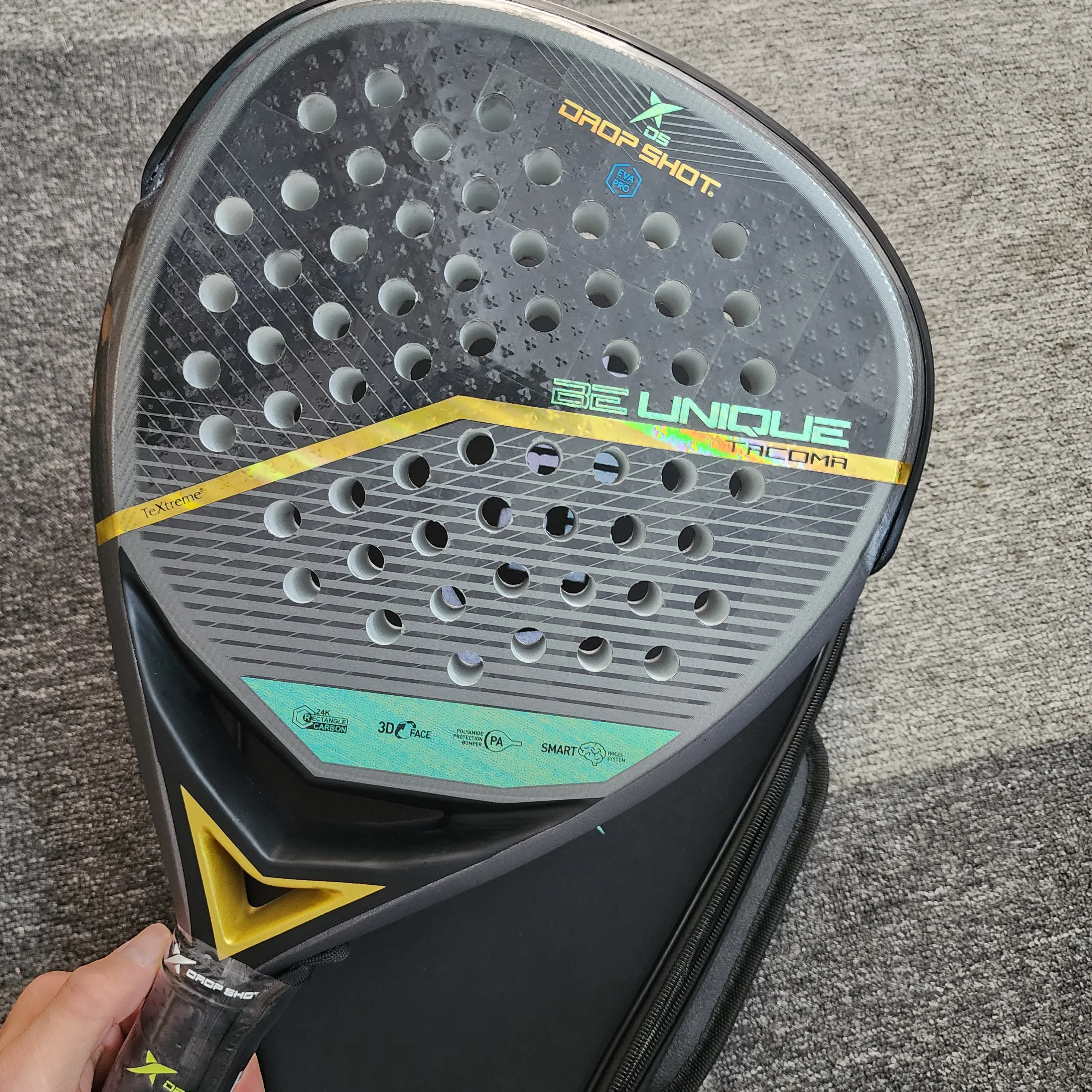 Carbon Fiber Surface Padel Racket for Men and Women, EVA Memory Flex Foam Core, Outdoor Sports, Sports, 3K,12K, 18K, 24K