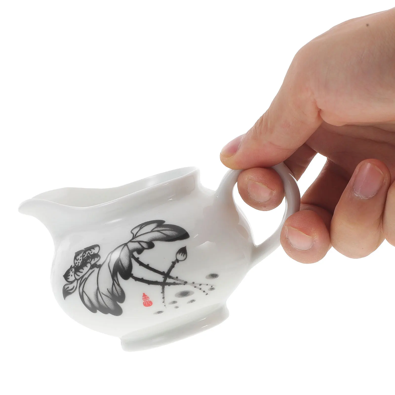 

Ceramic Milk Jug Small Sauce Jug Smooth Handle Porcelain Sauce Boat Creamer Pitcher Serving Condiment Syrup Dispenser Dinner