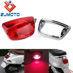 Rear Brake Blinker Tail LED Light For 150 125 LX IE E3 3V TOURING 50 LX 4T 4V Scooter Motorcycle Tail Light Rear Tail Lamp 05-14