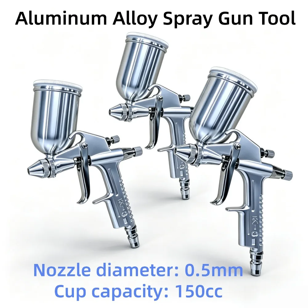 1Pc Aluminum Alloy K-3/K-3A Spray Gun 0.5mm Nozzle 150CC Paint Sprayer, DIY Tool for Home, Garden and Auto Parts Repair