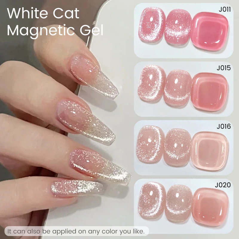 UR SUGAR 15 ml White Cat Magnetic Gel Sparkling Sliver Glitter Light Semi Permanent Nagellack Soak Off Lack UV Gel Nail Art
