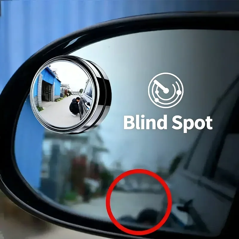 New car reversing small round mirror rearview mirror auxiliary mirror 360 degree blind spot high-definition reflector