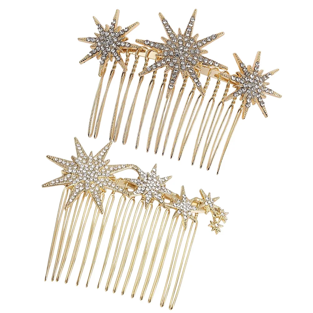 

2 шт., расческа для волос со стразами, элегантная свадебная вечеринка, боковые расчески для волос, свадебный головной убор, аксессуары для женщин, головной убор