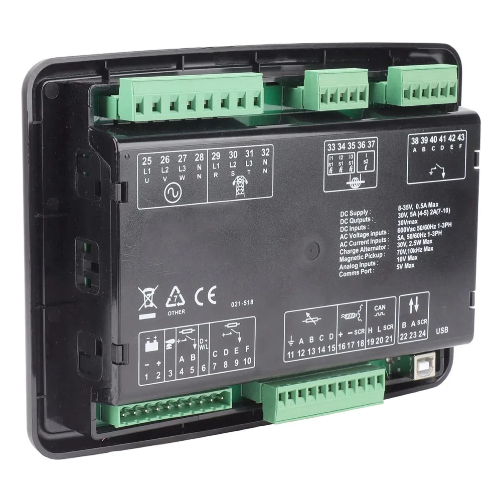 مراقبة المولد 5A التيار المتناوب المدخلات الحالية DSE6020 التحكم في المولد نظام التحكم اليدوي المحلي ميزات قياس البيانات #5