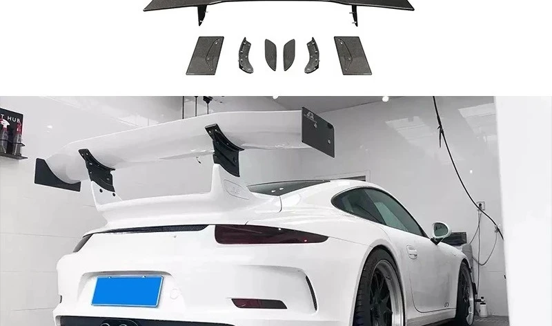 

Подходит для Porsche 911 991, хвост из углеродного волокна, фиксированное ветровое крыло, обновление, модифицированные автозапчасти, украшение спойлера