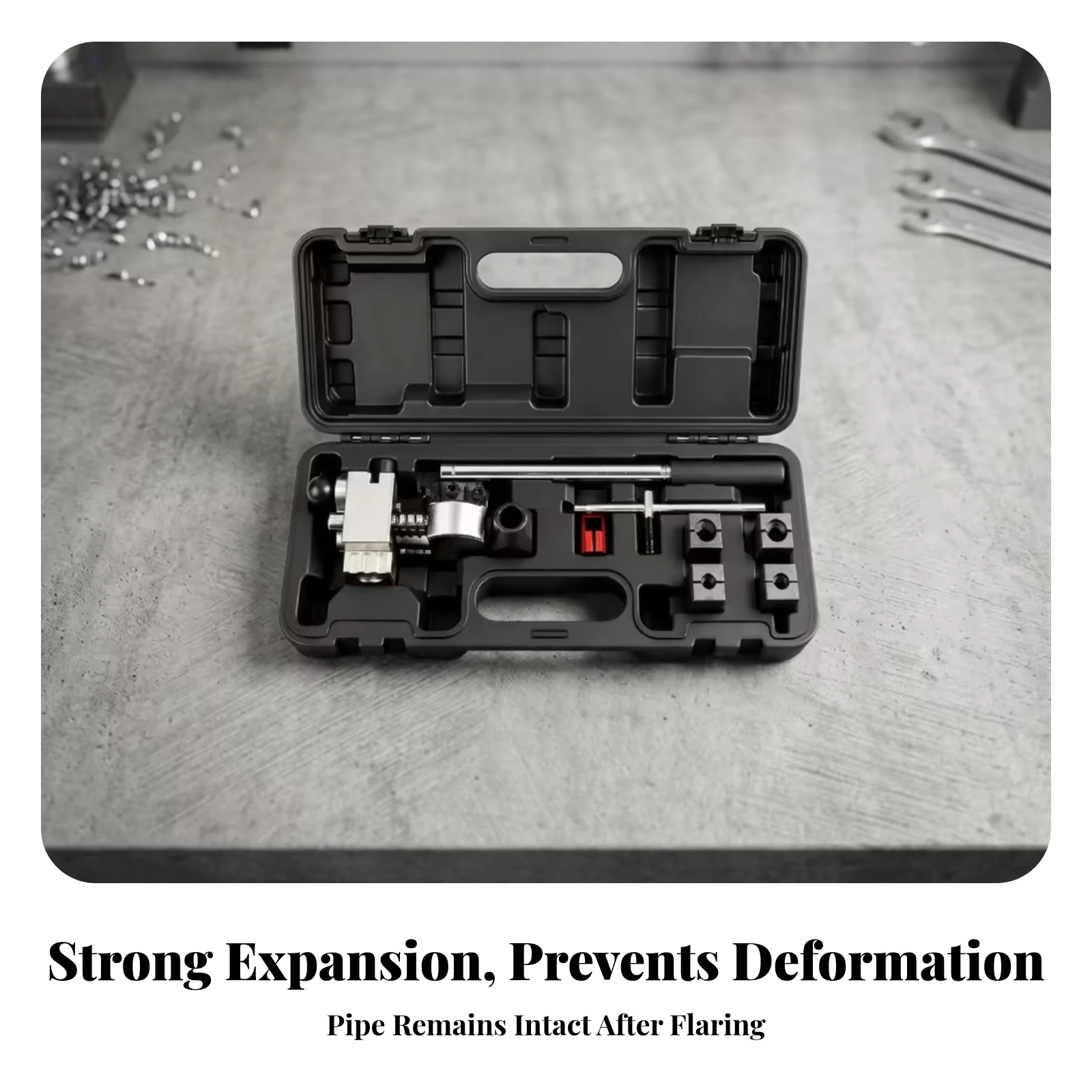 8 Pieces Double Flaring Tool Fitted Interior Handle Brake Pipe Reamer Kit Brake Line Flaring Kit view 5