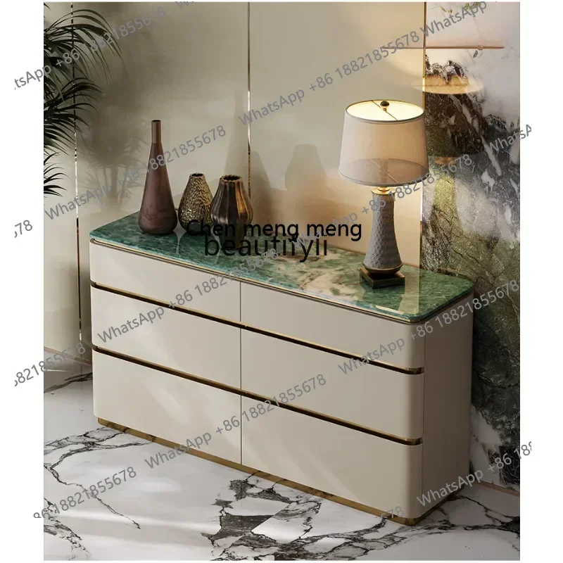 

Легкий роскошный шкаф с 6 ящиками, комод, модный мраморный высококачественный шкаф для спальни, полный шкаф для хранения в прихожей
