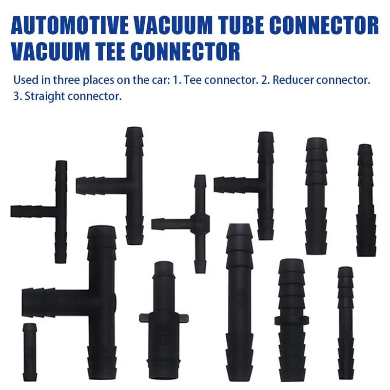 Zestaw asortymentowy złączy próżniowych 12 rozmiarów złącza rurowe 113 szt. Trójnik próżniowy złącza materiały do naprawy samochodów