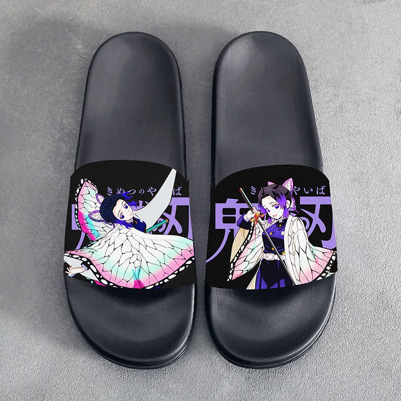 Summer Sandals Slippers Anime Demon Slayer Rengoku Kyoujurou Cosplay Slippers Cartoon Shoes For Men Women Unisex Halloween Gift