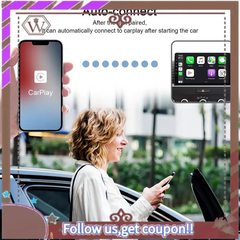 ABBG-Carplay محول لاسلكي ل 5Ghz واي فاي اتصال تلقائي بلوتوث Carplay محول ل OEM سيارة نموذج 2015 +