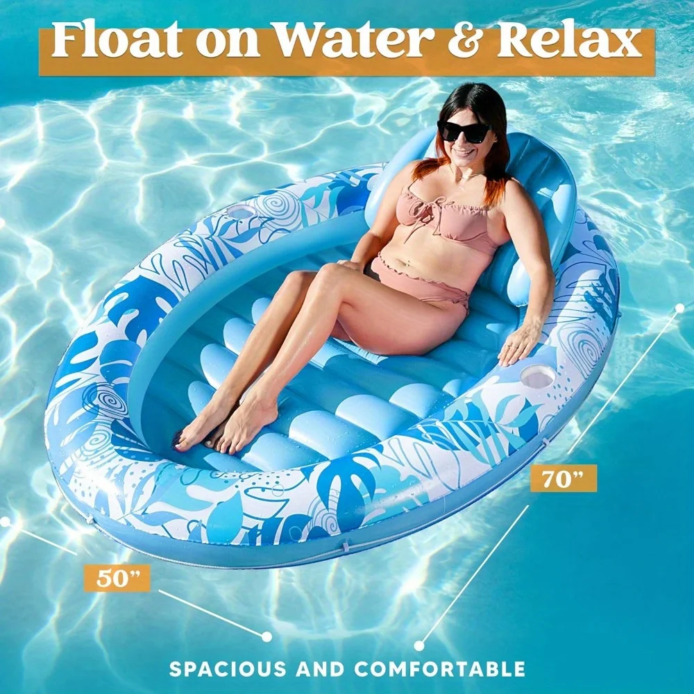 Inflatable Tanning Pool Lounger Float 70