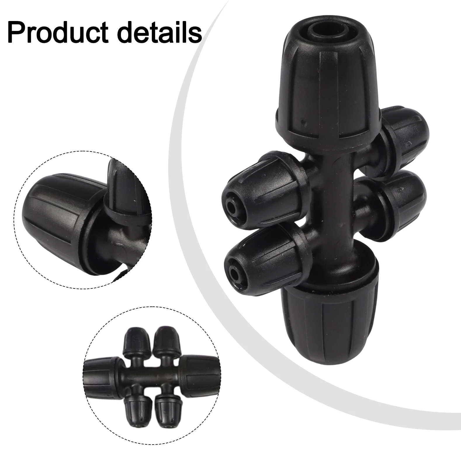 Robust Irrigation Connectors 30 Locked Barbed Tee Connectors for 8mm and 4mm Tubing Enhance Water Flow in Your Garden