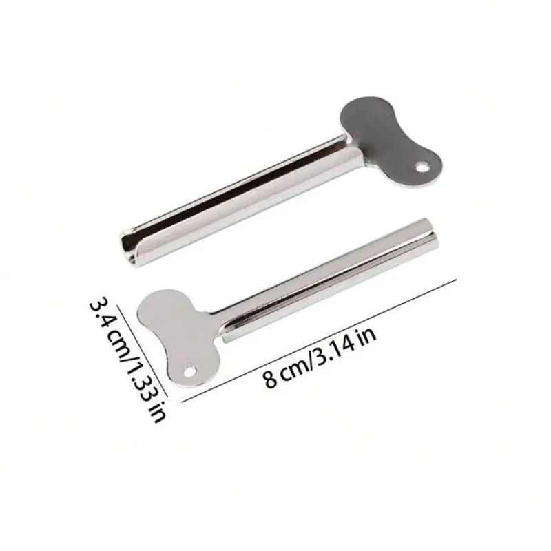 Stainless Steel Half-Circle Toothpaste Squeezer Portable Hair Dye Dispenser Bathroom Accessory for Cleanser