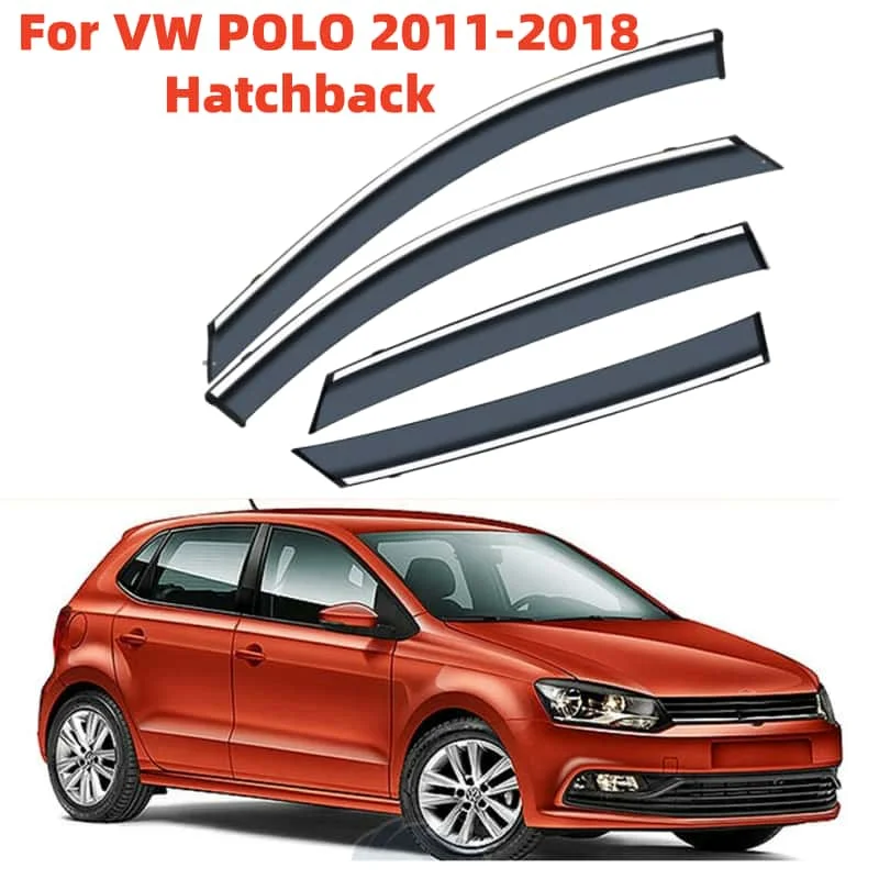 

For VW Volkswagen Polo 2011 2013 2014 2015 2016 2017 2018 Hatchback Car Door Window Visor Deflector Awnings Shelters Rain Guard