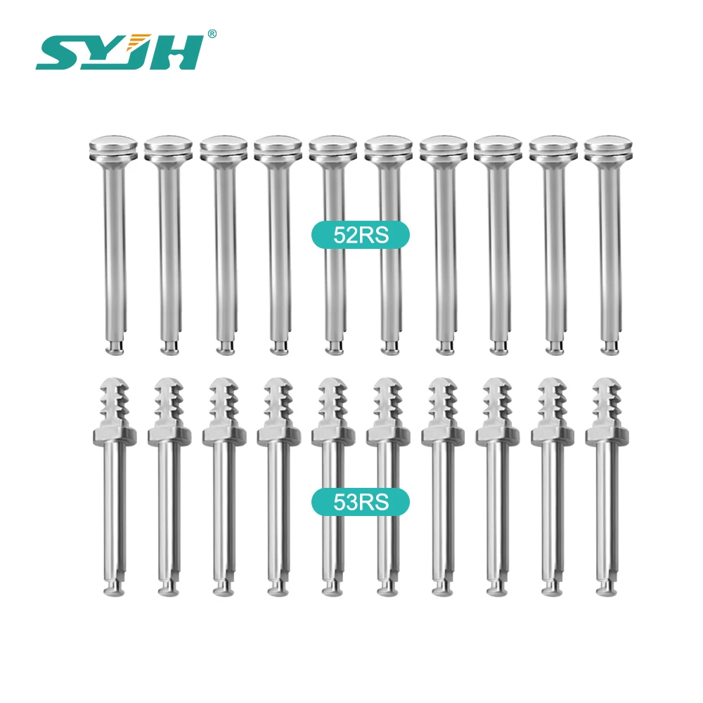 10 Stuks Tandheelkundige Doorn CA 2.35mm Rvs 52/53RS RA Schacht Rotary Tool Handvat voor Siliconen Composiet polijstmachine Tandarts Tool