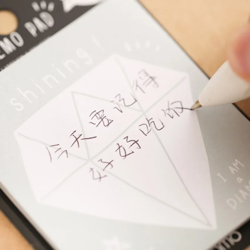 Creative Diamond N Times Post Sticky, Study Memo Schedule Plan, Papelaria Estudantil, Material de Escritório, 4 Pacotes