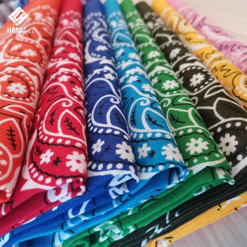 Bandanas Head Scarf Neckerchief Motorbike Scarf Handkerchiefs Cotton Head Scarf Hip Hop Scarves Outdoor Bandanas