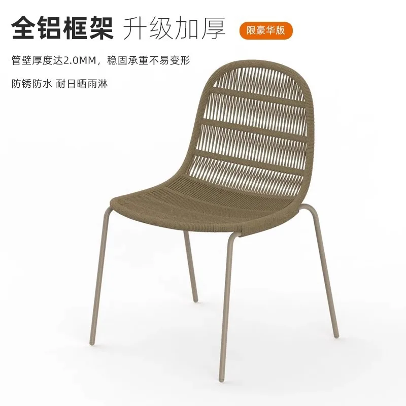 Outdoor-Rattan-Tische und Stühle, Balkon, Innenhof, Freizeit, Restaurant, Villa, offene Luft