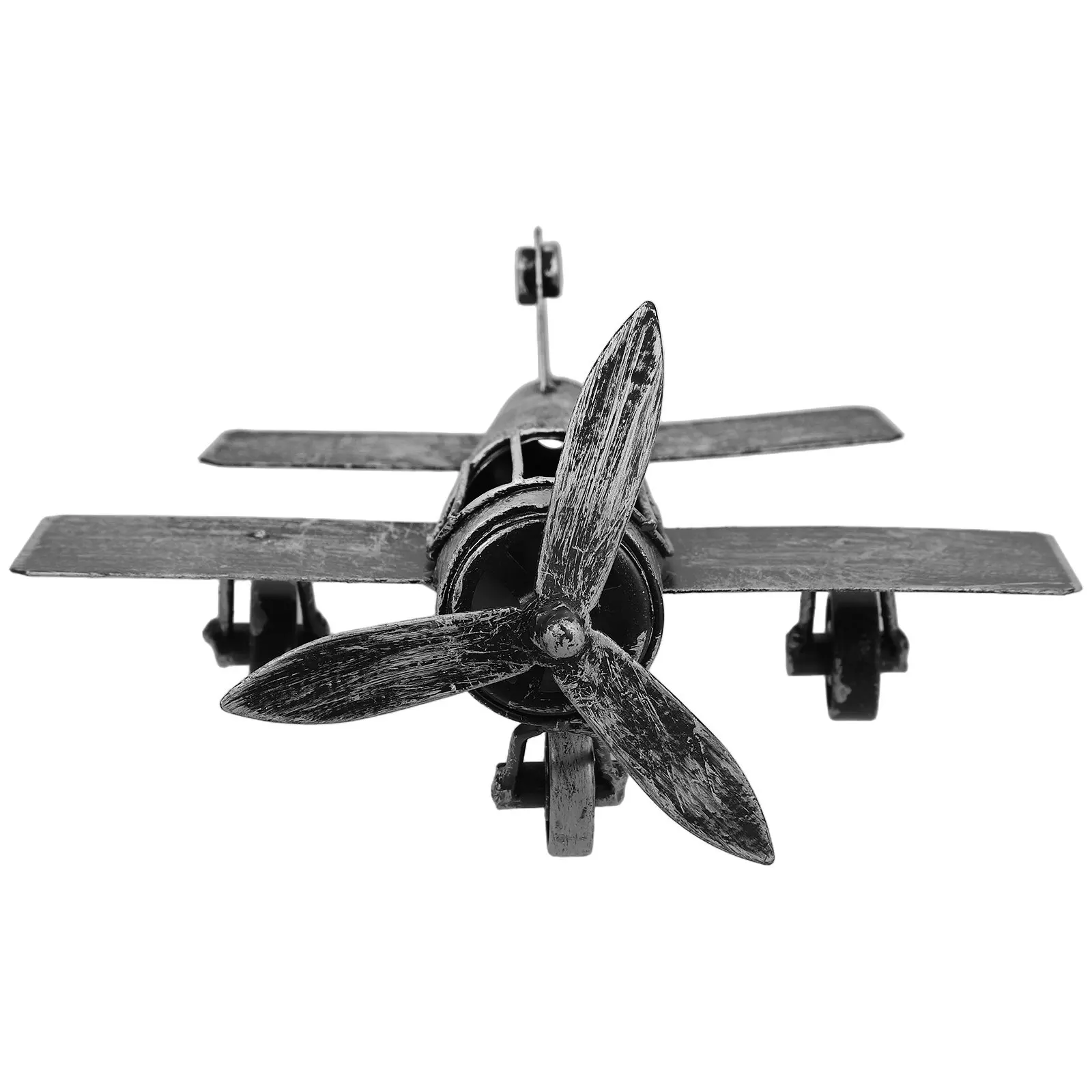 

Vintage Iron Airplane Display Retro Aircraft Decor Desk Shelf Ornament Detailed Fighter Plane Office Home Decoration Metal