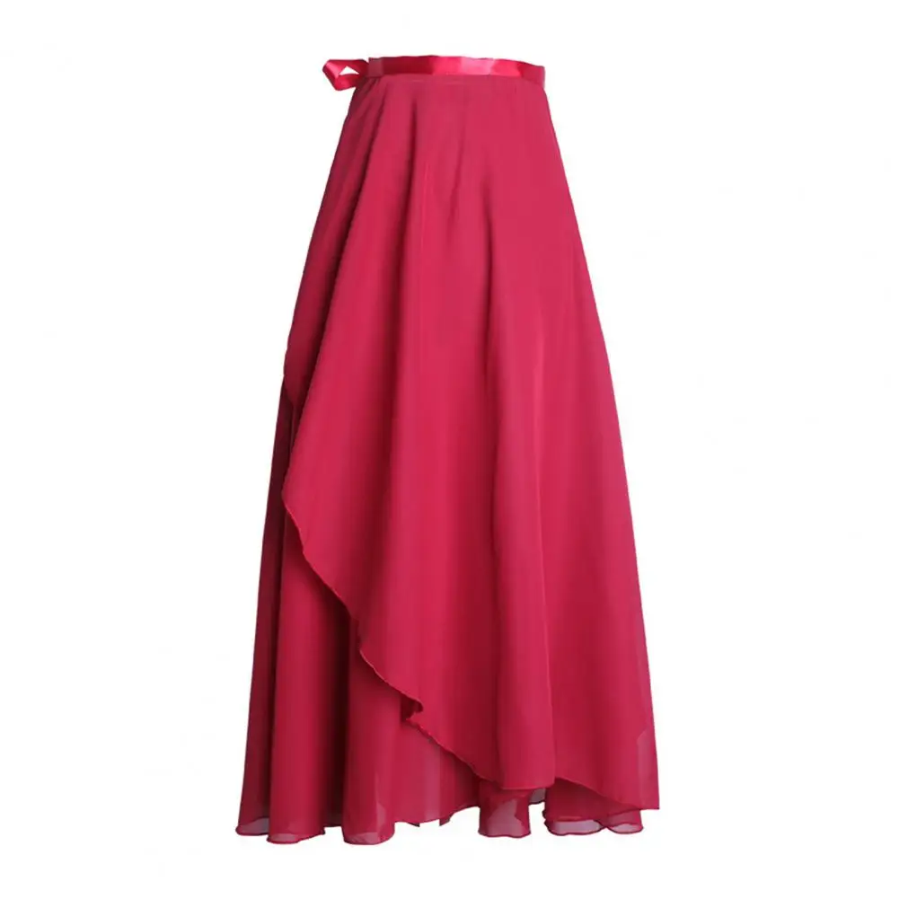 Vrouwen Moderne Dans Rok Flowy Maxi Rok Hoge Taille Veter Multi-Layer Mesh Chiffon Volwassen Ballet Rok Elegant Voor Vrouwen