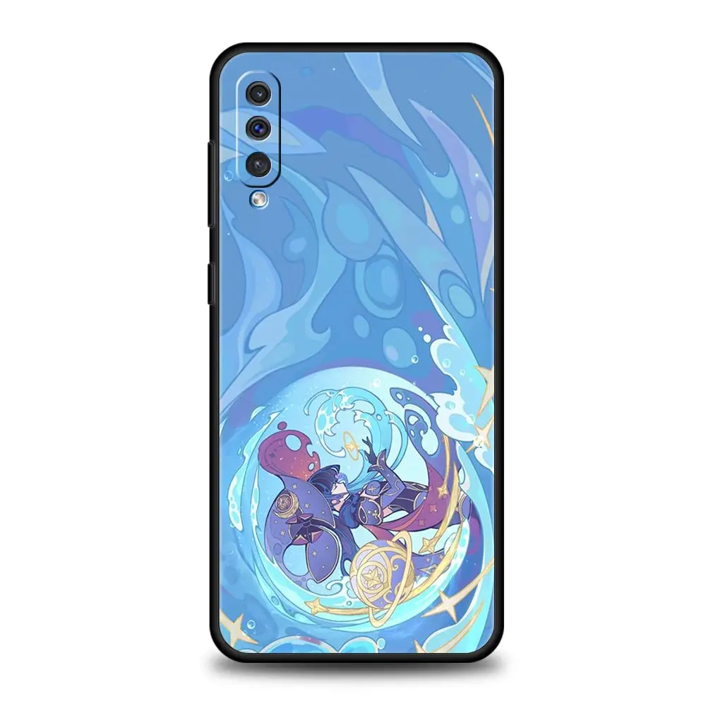 Cute Genshin impact for Samsung Galaxy A52s Phone Case 5G A12 A70 A50 A40 A20s A30 A10s A20e A10 A22 A72 A32 4G A02s Soft Cover