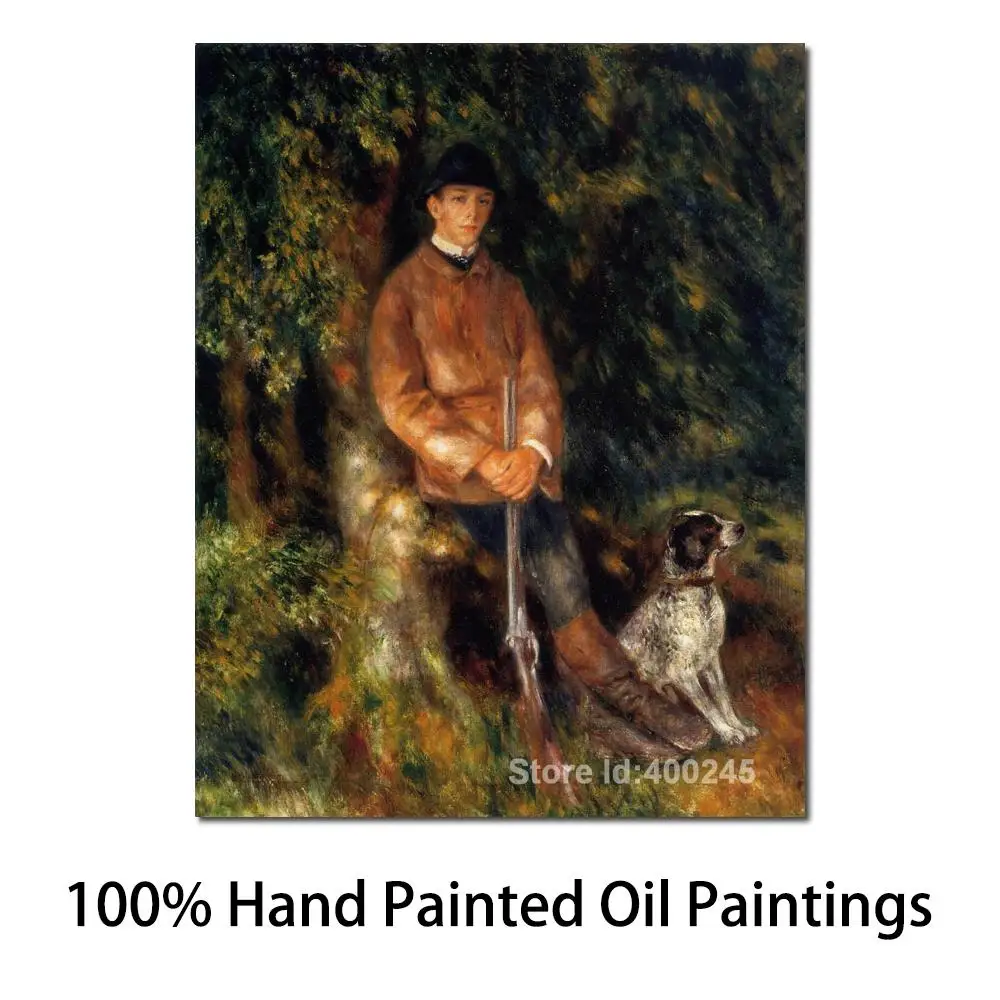 

Impressionist Art Alfred Berard and His Dog Pierre Auguste Renoir Paintings Home Decor Handmade High Quality