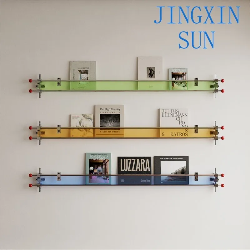 Acrylic Optical Axis Magazine Rack Bauhaus Designer Style Background Wall Decoration Wall Mounted Display Rack Book